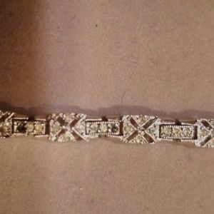 VINTAGE "LEDO" Art Deco rhinestone bracelet